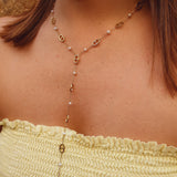 Necklace with Nautical Chain and Freshwater Pearls