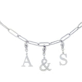 Toi & Moi Necklace - Silver with Zirconia