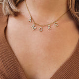 Baby AMORE Necklace - Zirconia/Gold