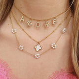Baby AMORE Necklace - Zirconia/Gold