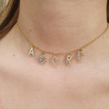 Baby AMORE Necklace - Zirconia/Gold