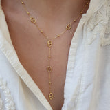 Y-Shaped Baby AGATA Necklace - Gold