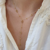 Y-Shaped Baby AGATA Necklace - Gold