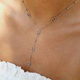 Baby AGATA Y-Chain Necklace - Silver