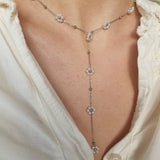 FLORALYA Sautoir - Silver/White