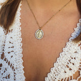 Madonna Necklace with Zirconia