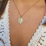 Madonna Necklace with Zirconia