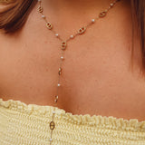 Necklace with Nautical Chain and Freshwater Pearls