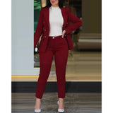 Dámsky Slim Fit Blazer a Nohavice