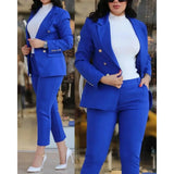 Dámsky Slim Fit Blazer a Nohavice