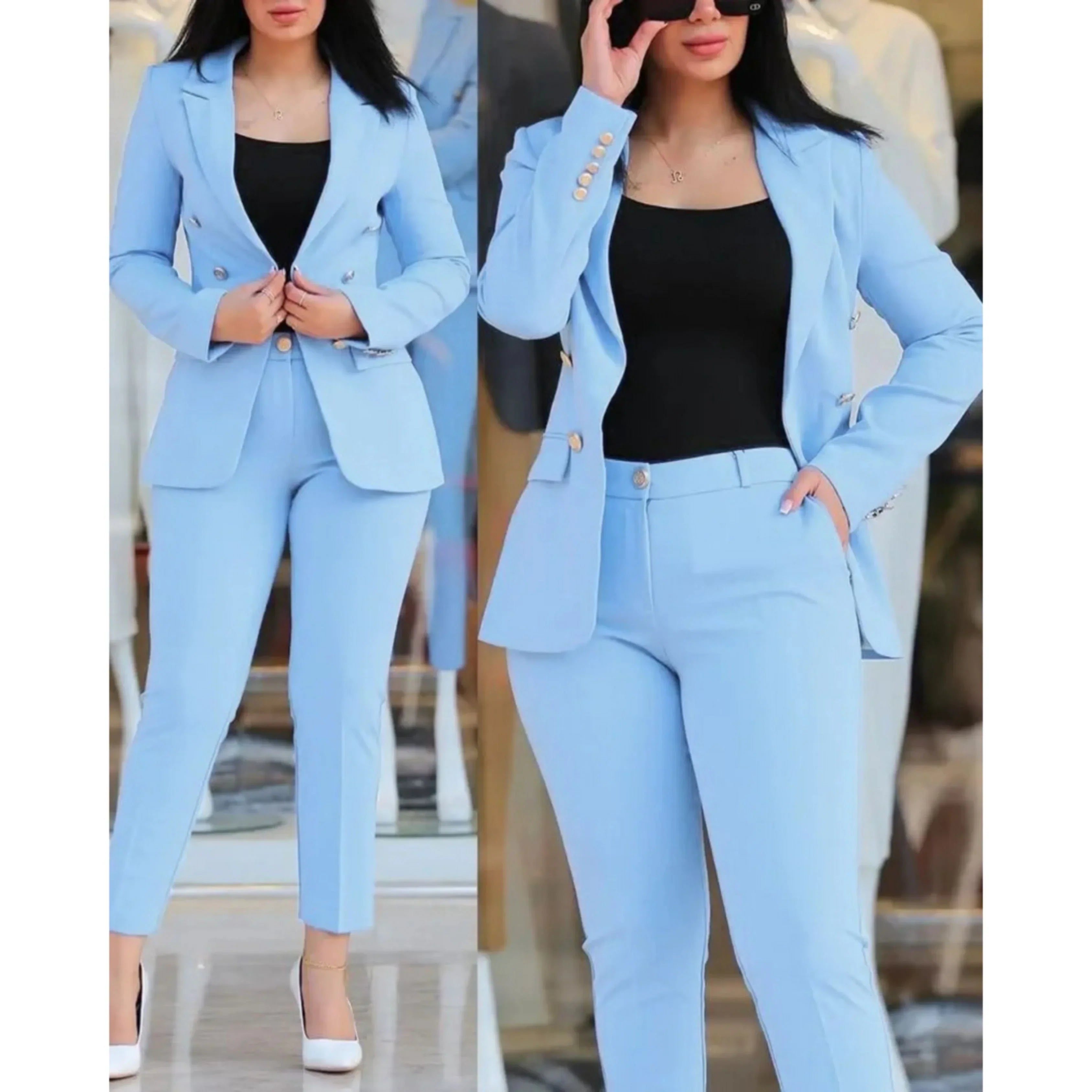 Dámsky Slim Fit Blazer a Nohavice