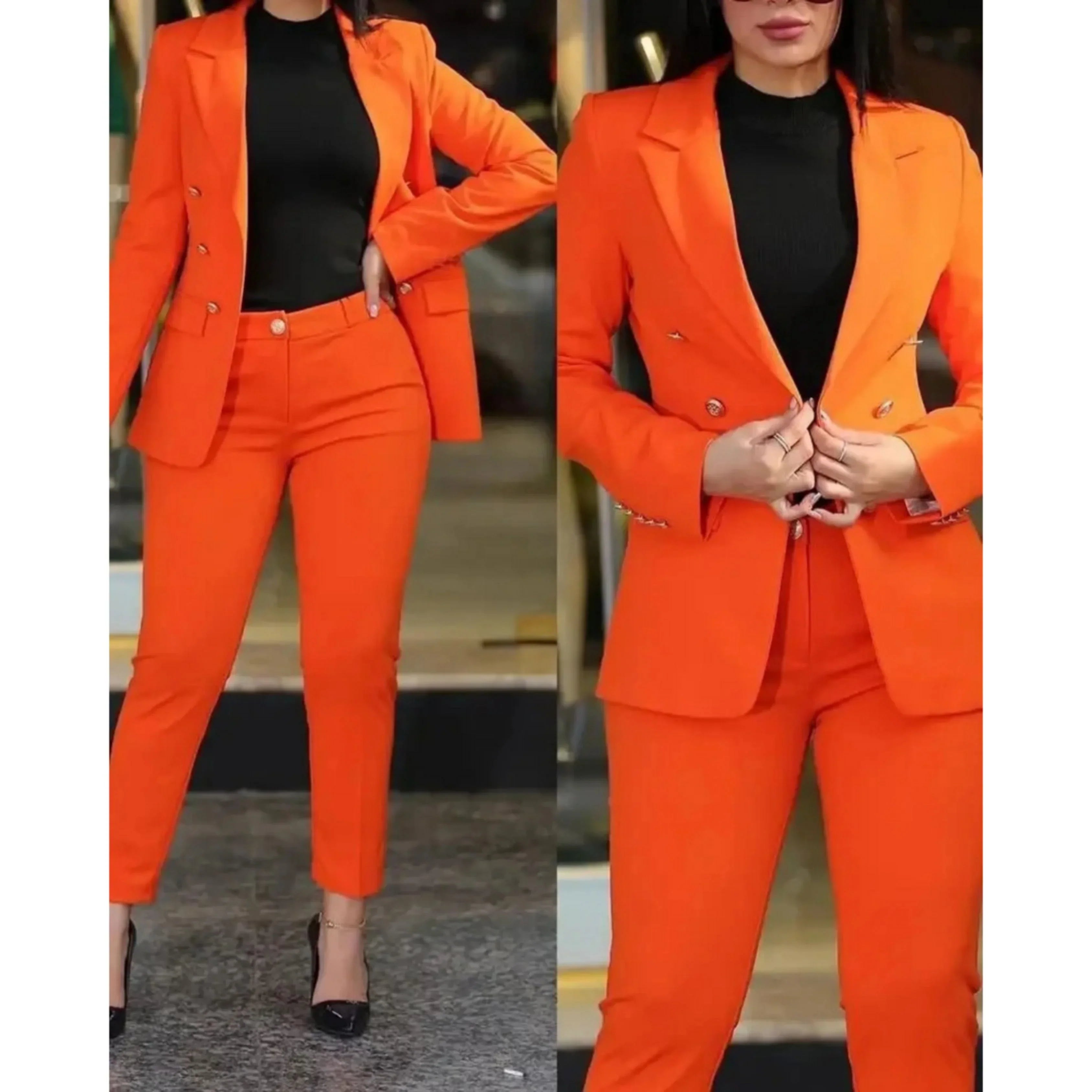 Dámsky Slim Fit Blazer a Nohavice