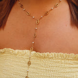 Necklace with Nautical Chain and Freshwater Pearls