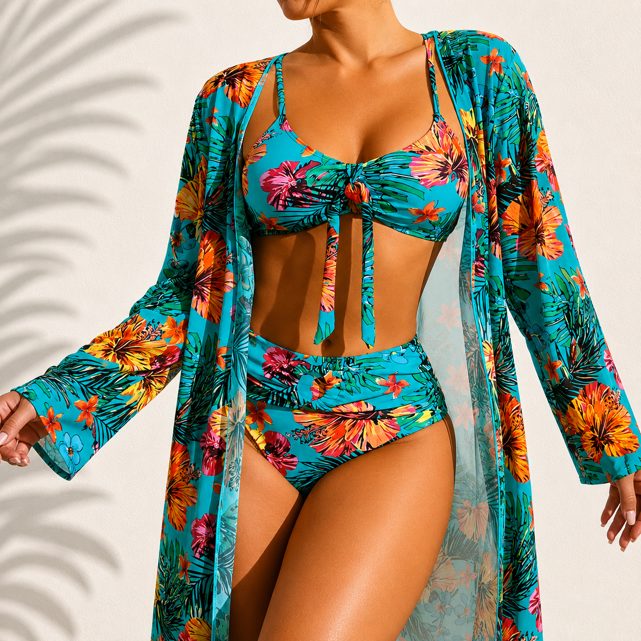 Elegantné Tropické 3-dielne Bikini Marie