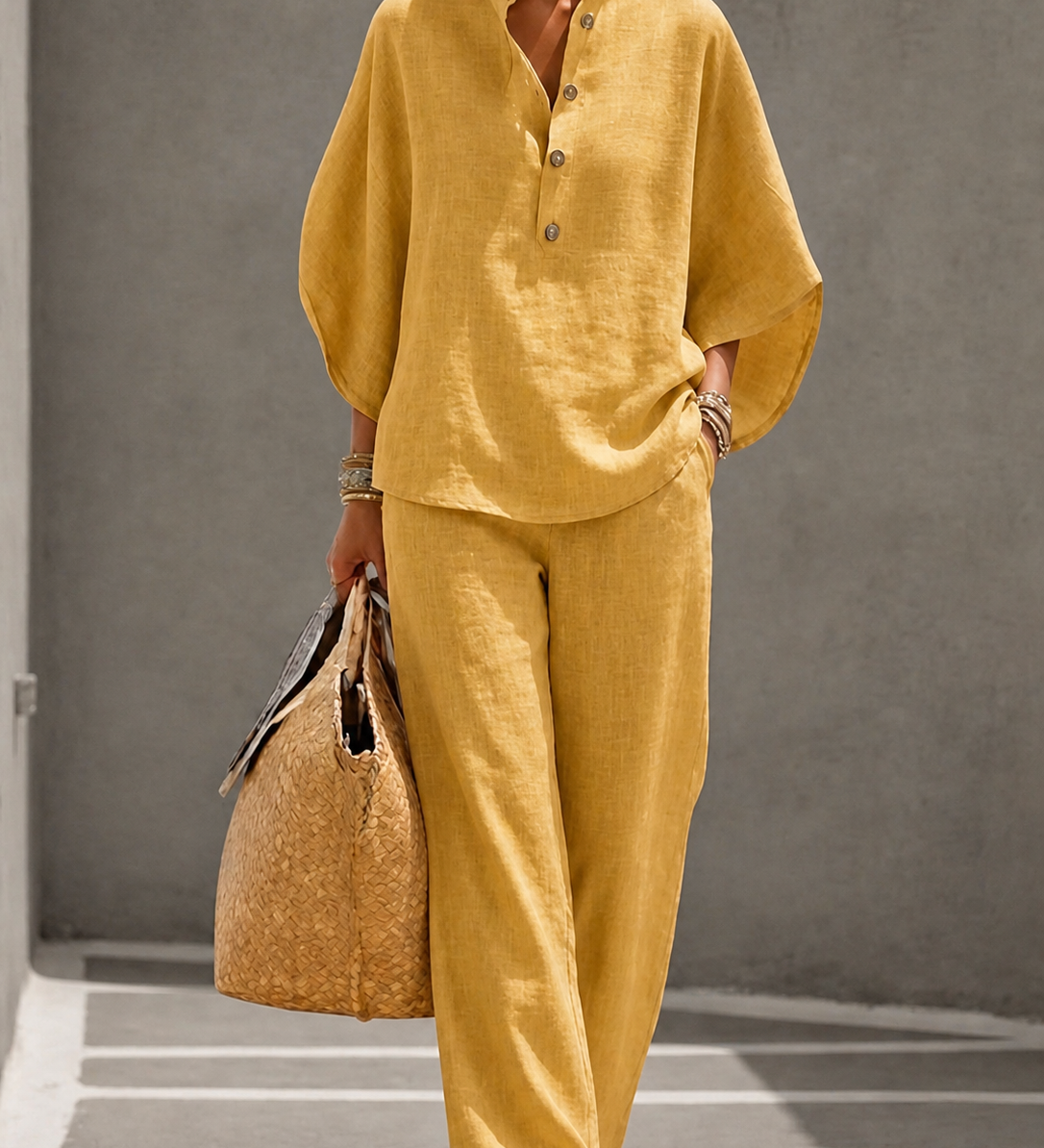 Ariel | Lin Set: Fluidity and Natural Elegance
