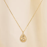Collier MILLA en zircones - doré