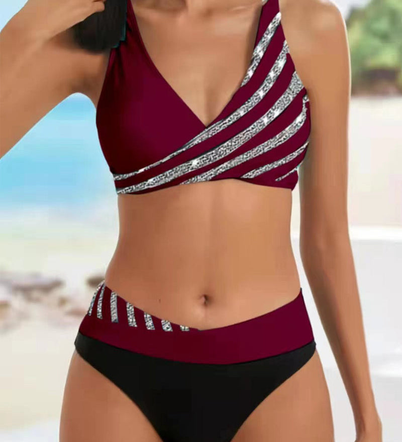 Mona - Tlačené bikiny v teplých odtieňoch