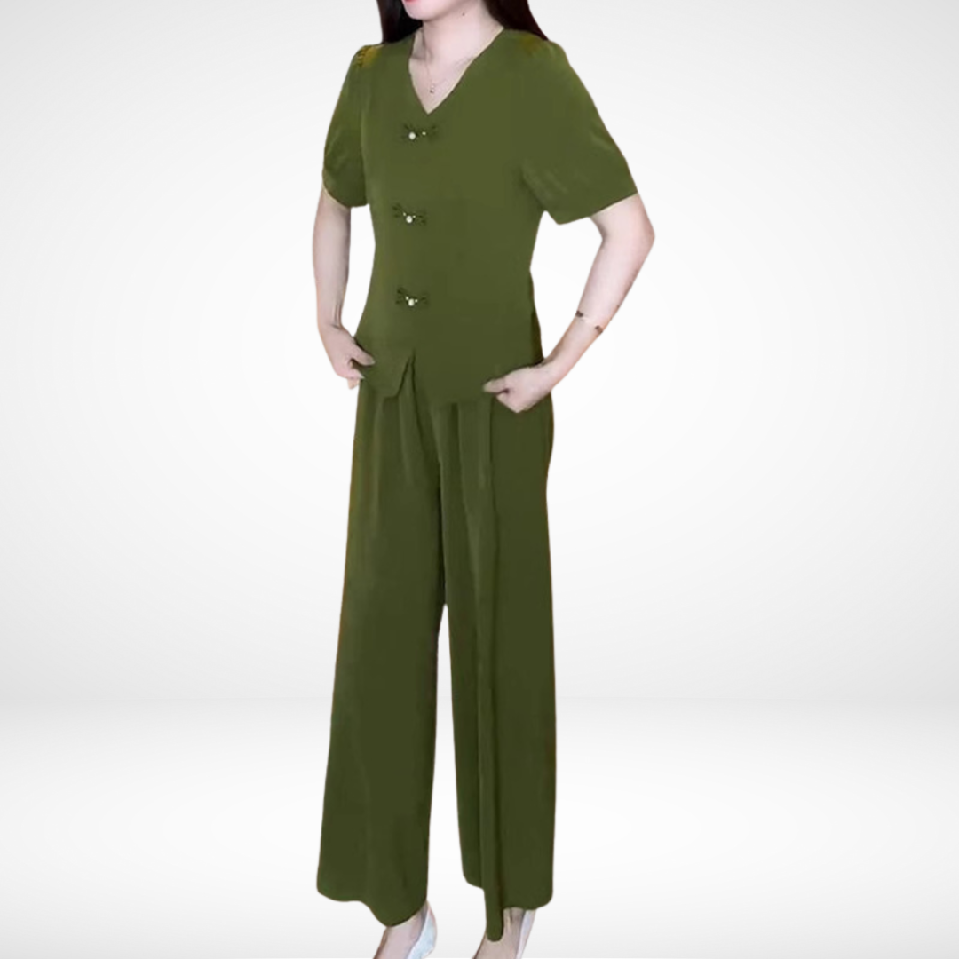 Elegantný Dvojdielny Set Elsie™ s Krátkym Rukávom