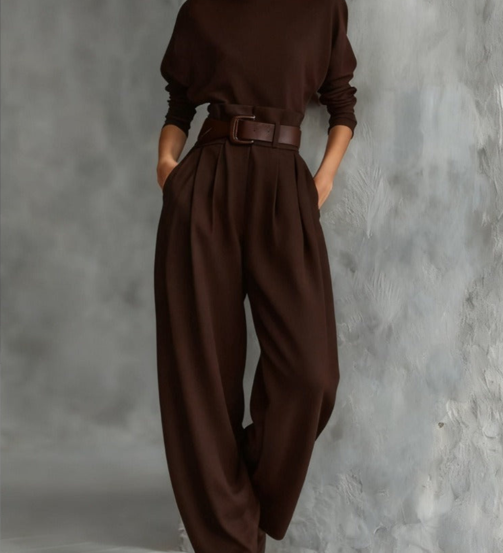 Elegantný Set Jessica™: Štýlový Top a Rovné Nohavice