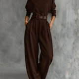 Elegantný Set Jessica™: Štýlový Top a Rovné Nohavice
