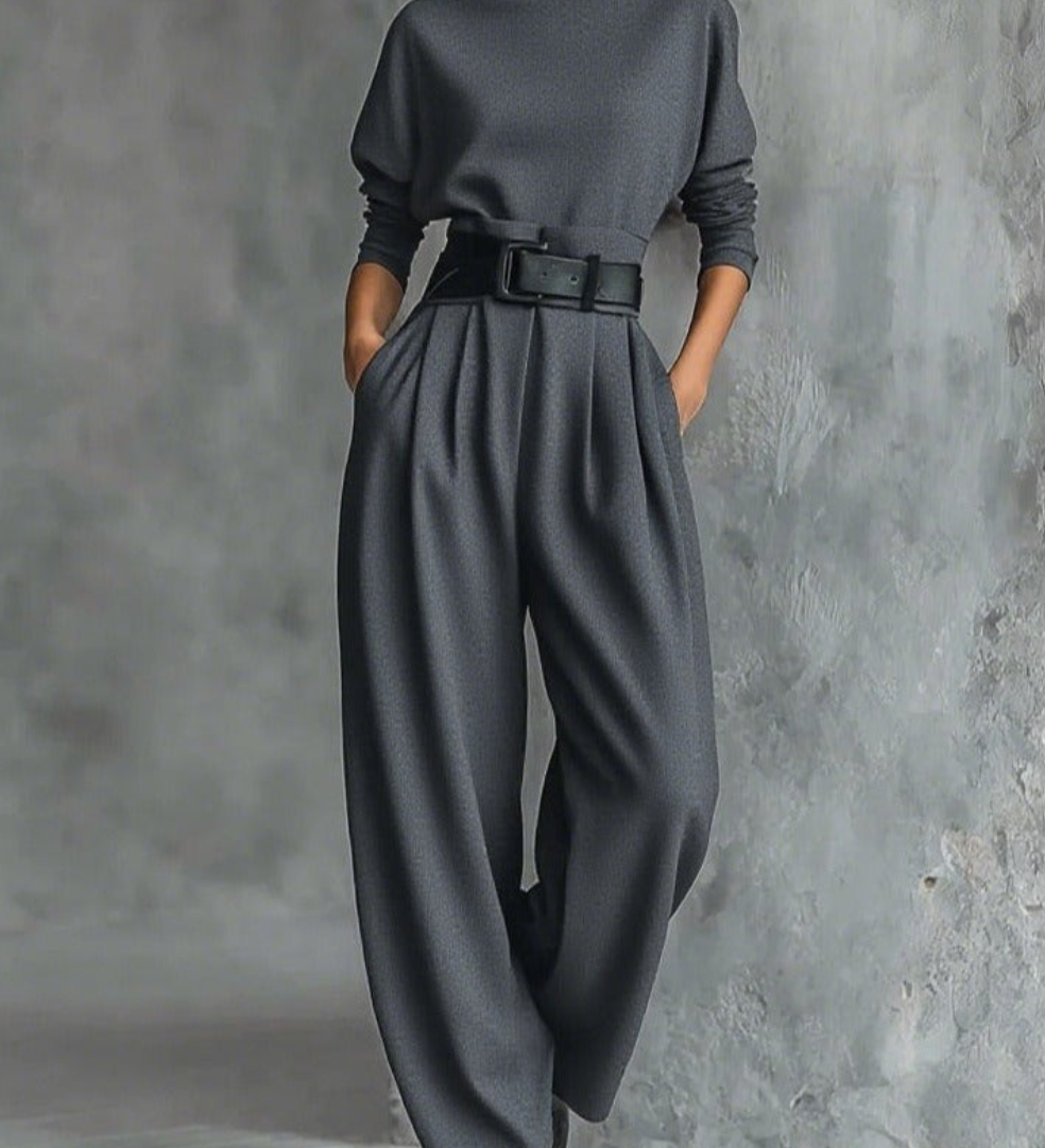 Elegantný Set Jessica™: Štýlový Top a Rovné Nohavice