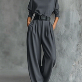 Elegantný Set Jessica™: Štýlový Top a Rovné Nohavice