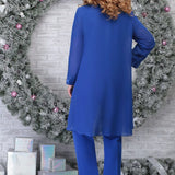 Plus-Size Dámsky Set s Kvalitnou Vyšívkou