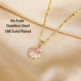 Sakura Rose Romantique Stainless Steel Necklace