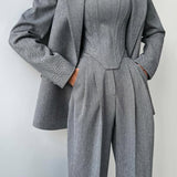 Dolce | Trojdielny set s prekladaným sako