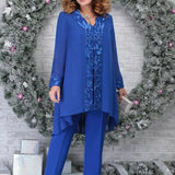Plus-Size Dámsky Set s Kvalitnou Vyšívkou