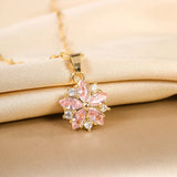 Sakura Rose Romantique Stainless Steel Necklace
