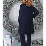 Plus-Size Dámsky Set s Kvalitnou Vyšívkou
