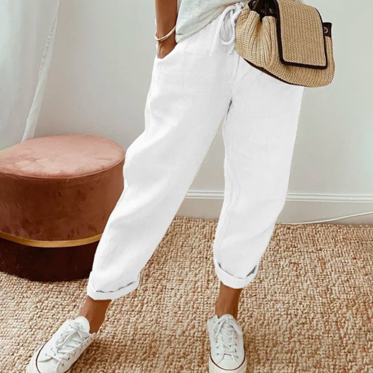 DELACROIX | Elegant Cotton Trousers