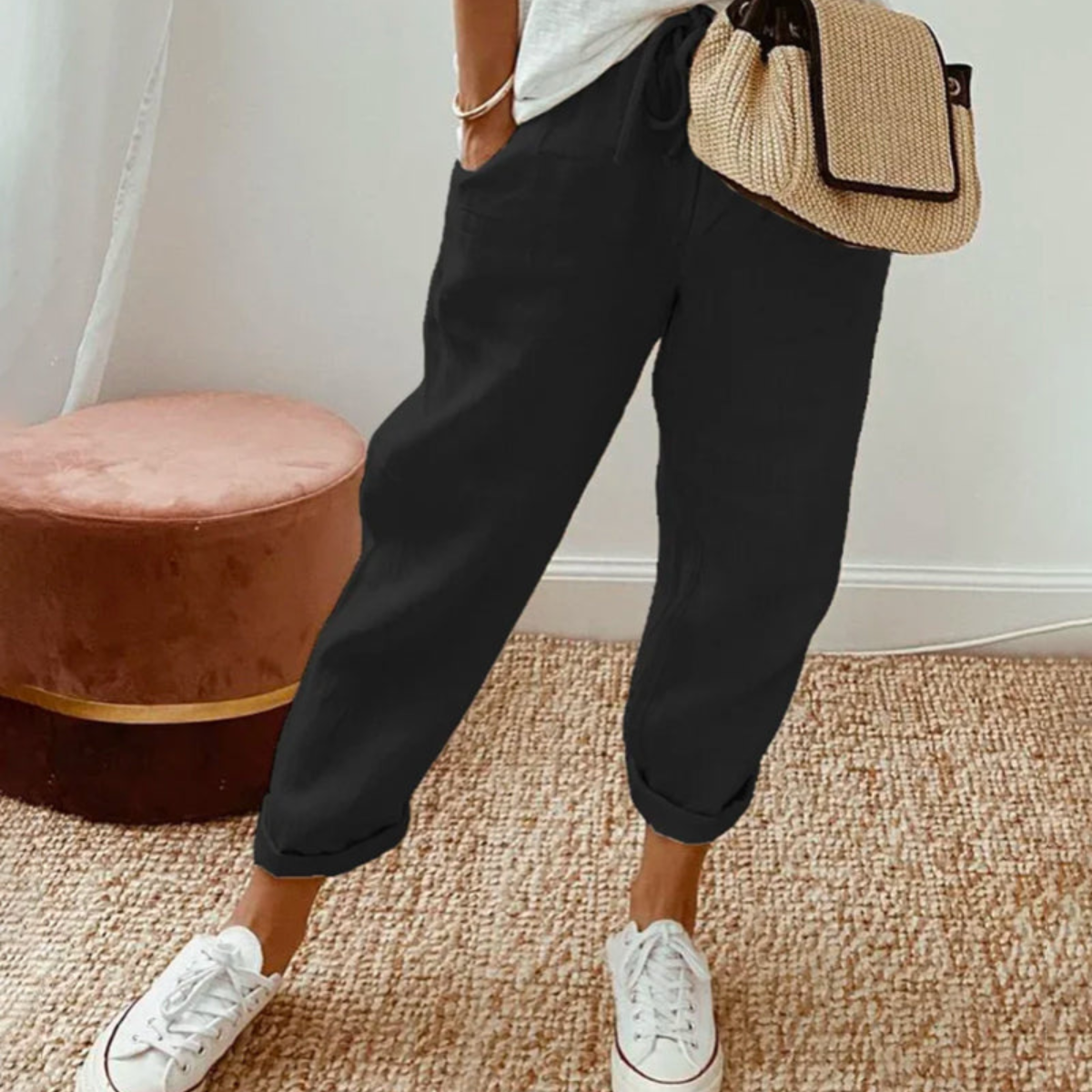 DELACROIX | Elegant Cotton Trousers
