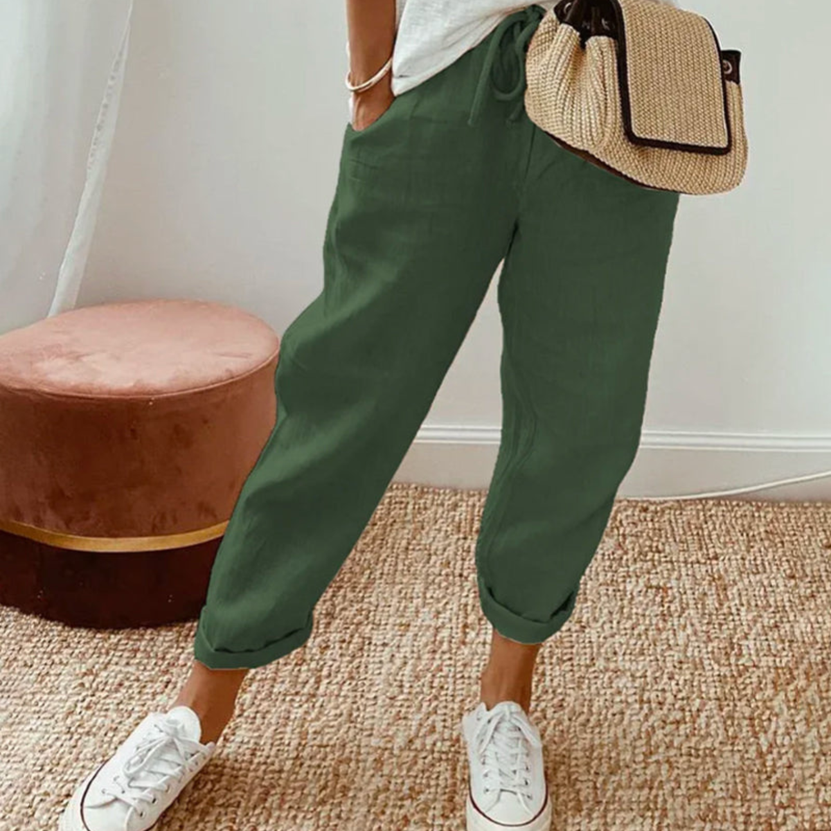 DELACROIX | Elegant Cotton Trousers