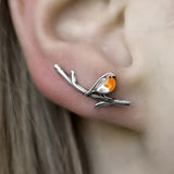 Vtáčí Náušnice v Kresleném Stylu