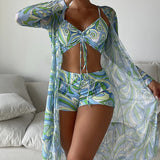 Laluna® | Trojdielny bikini set s potlačou