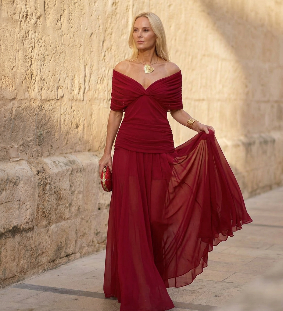 Elegantná hodvábna róba Santana