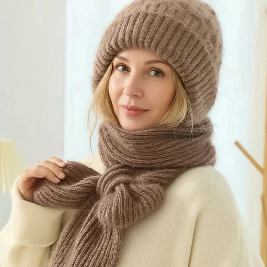 Marie-Claire™ | Elegantná a teplá čiapka so šálom