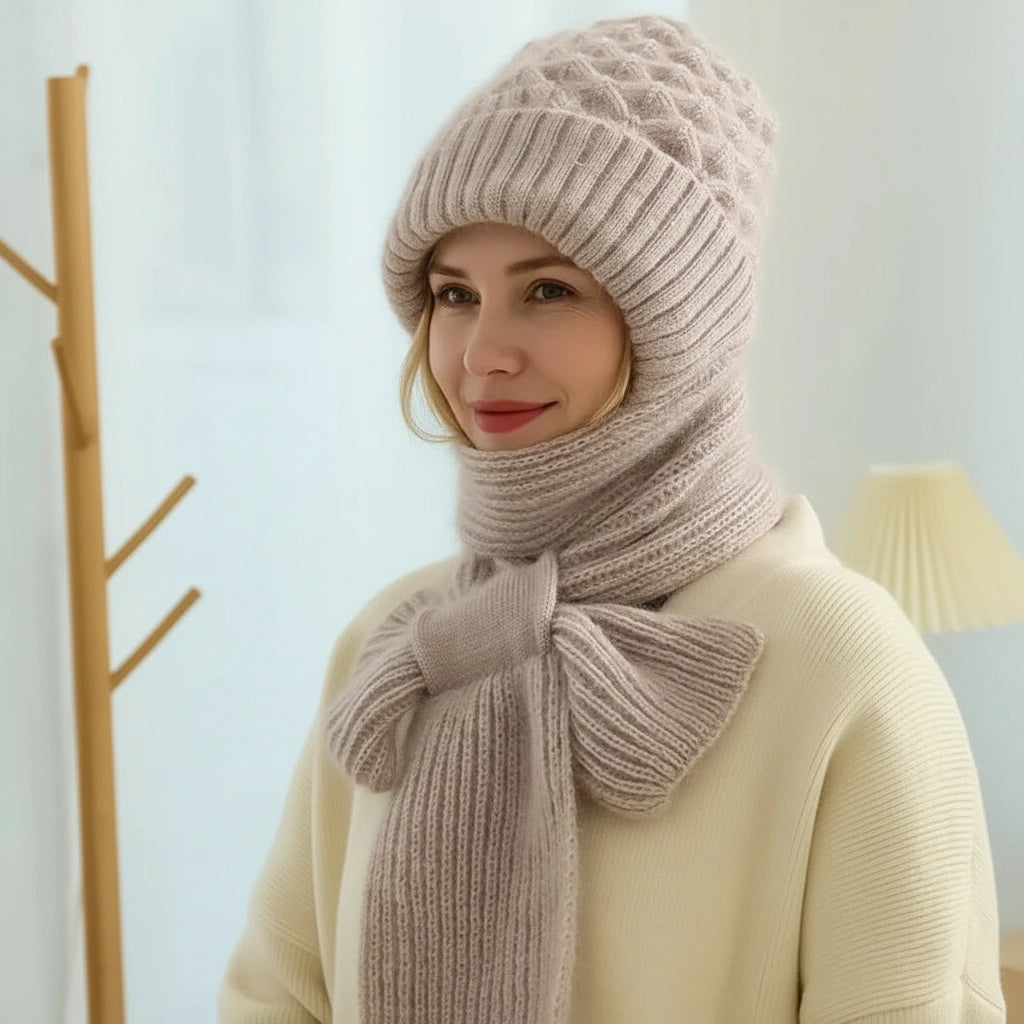 Marie-Claire™ | Elegantná a teplá čiapka so šálom