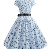 Rockabilly Sky Blue Dress