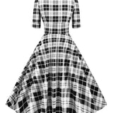 Pin Up Kockované Šaty