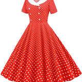 Červené retro šaty inšpirované 60. rokmi