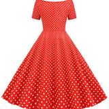 Červené retro šaty inšpirované 60. rokmi