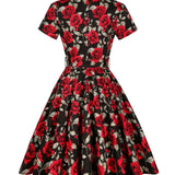 Rockabilly Skirt with Floral Design