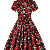 Rockabilly Skirt with Floral Design