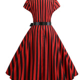 Červená Rockabilly Robe ve Stylu 50. let