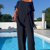 Gabbie™ Elegantný Dvojdielny Set s Odhalenými Ramienkami