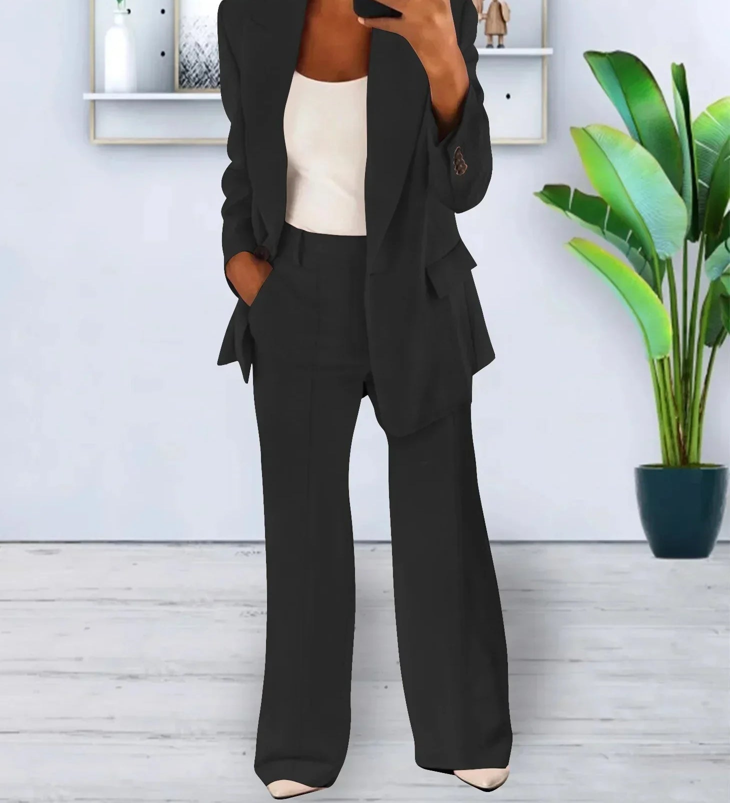 Camille | Set: Blazer and Wide-Leg Trousers