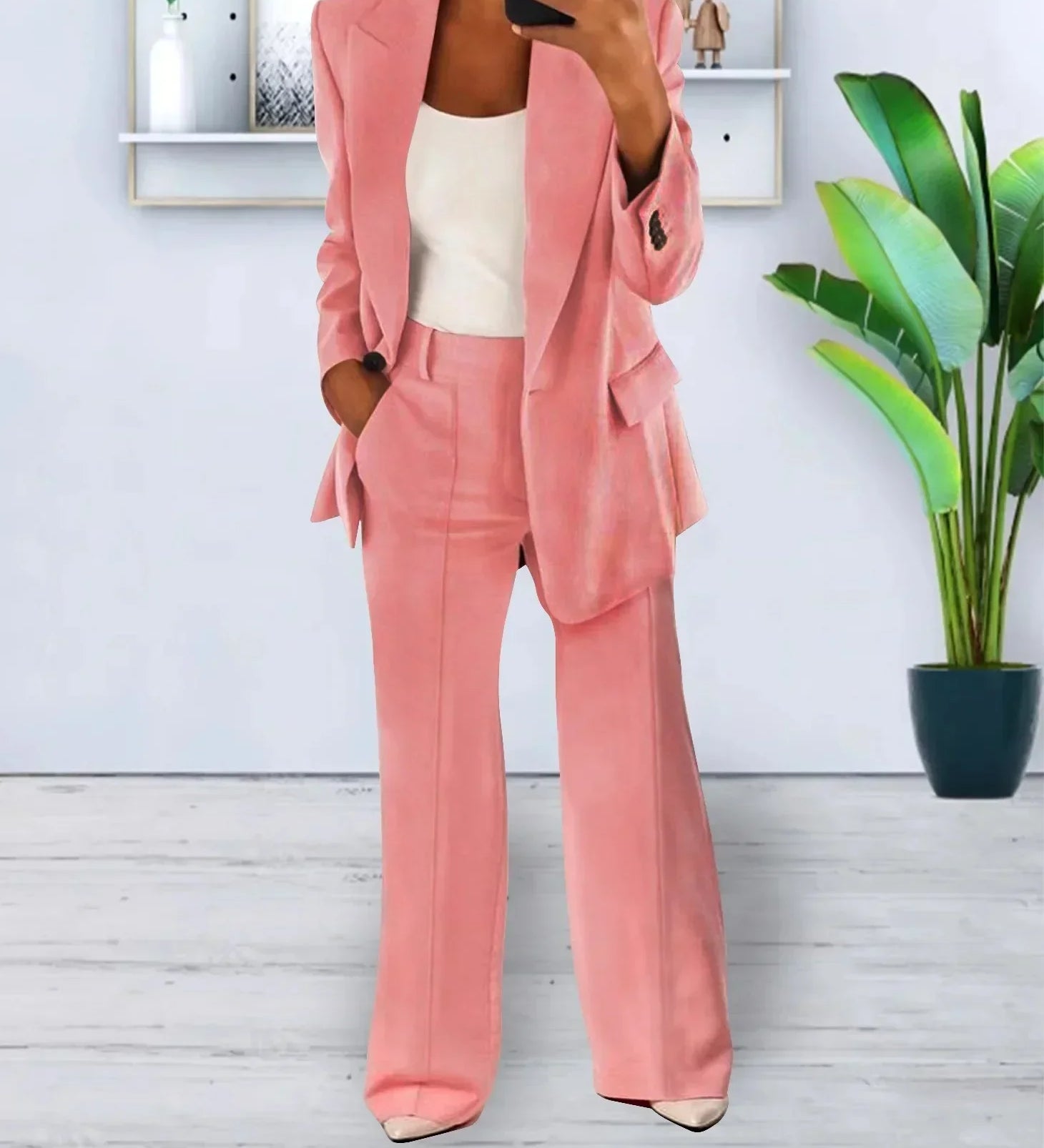 Camille | Set: Blazer and Wide-Leg Trousers